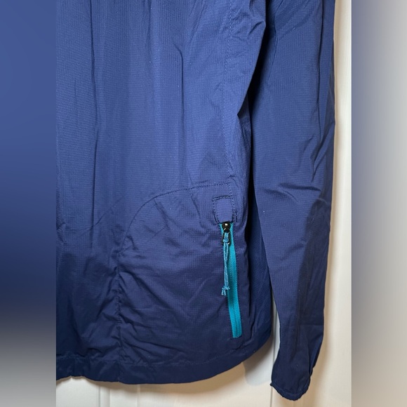 Stio Women’s L Second Light Zip-up Blue Jacket Packable Thumb Holes Back Pocket - Picture 7 of 8